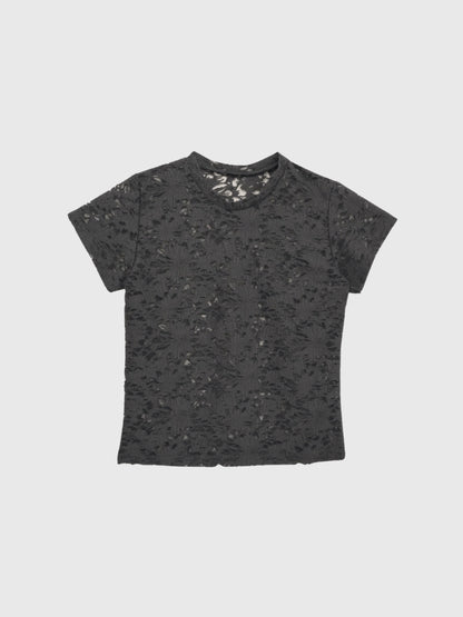 sheer flower lace tops