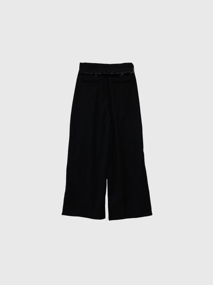 layered belt wide pants