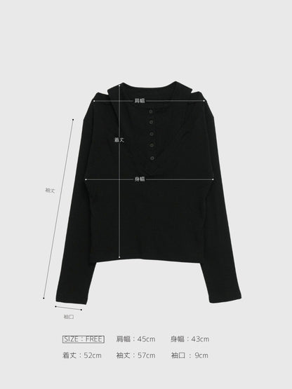 double layer off shoulder tops