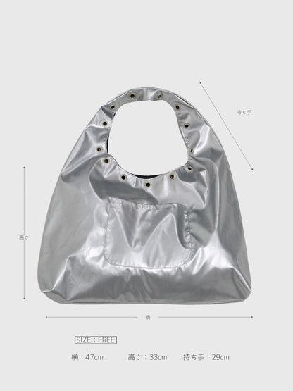 eyelet shoulder bag