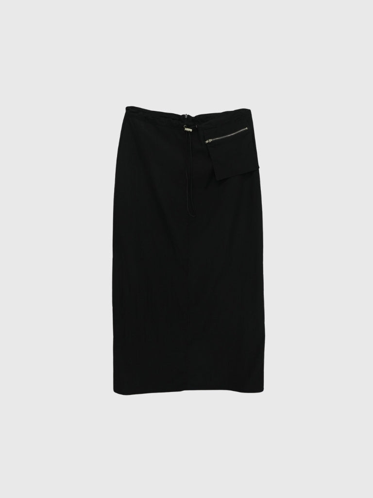 back slit long skirt
