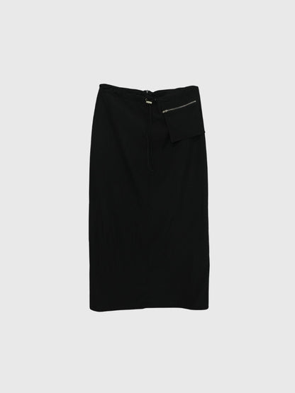 back slit long skirt