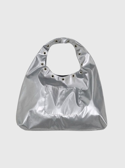 eyelet shoulder bag