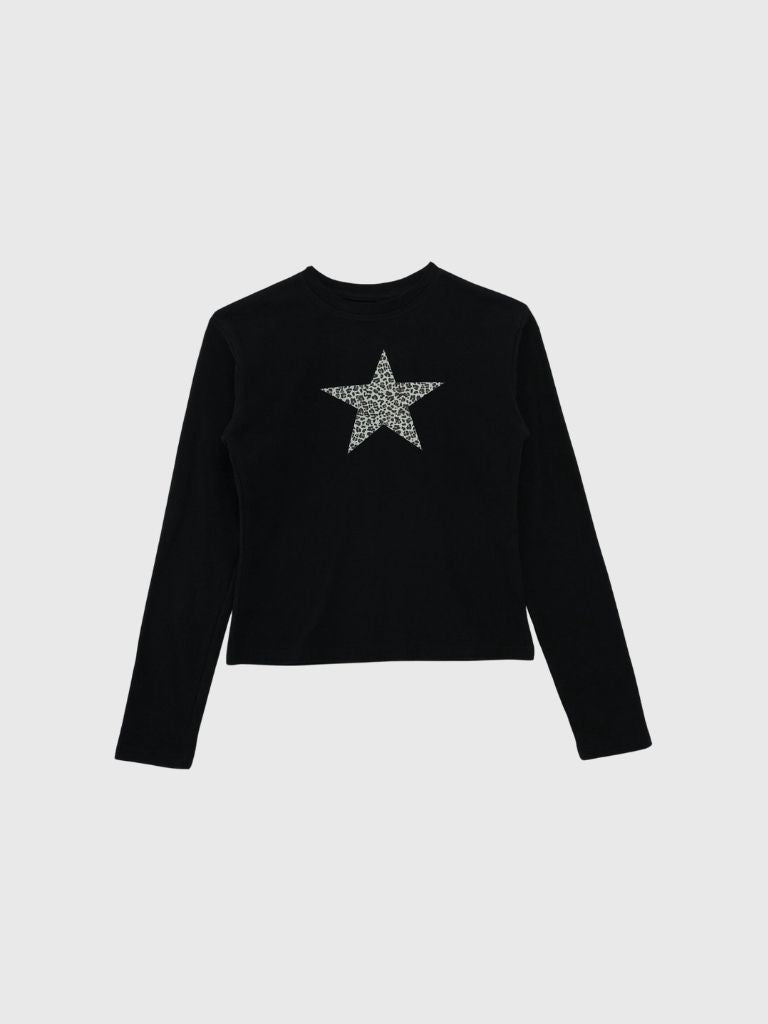 star leopard long t