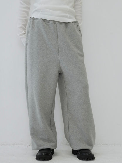 eyelet wide sweat pants