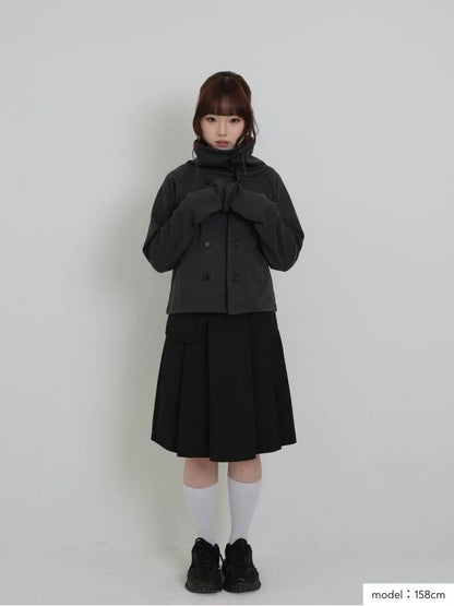 minimal double button cardigan