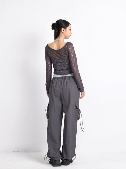 volume drawstring cargo pants