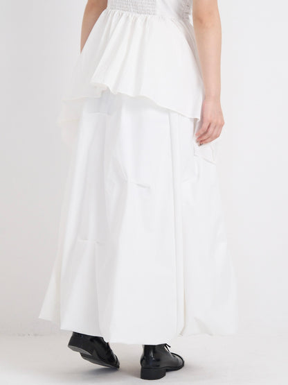 pintuck balloon skirt