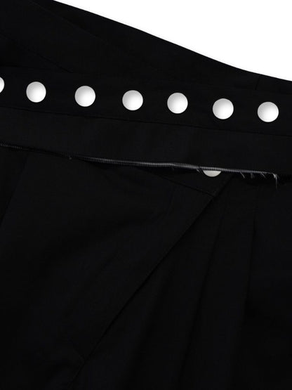 layered belt wide pants