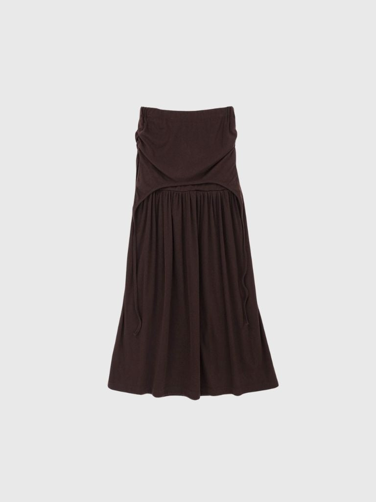 drape gathered long skirt