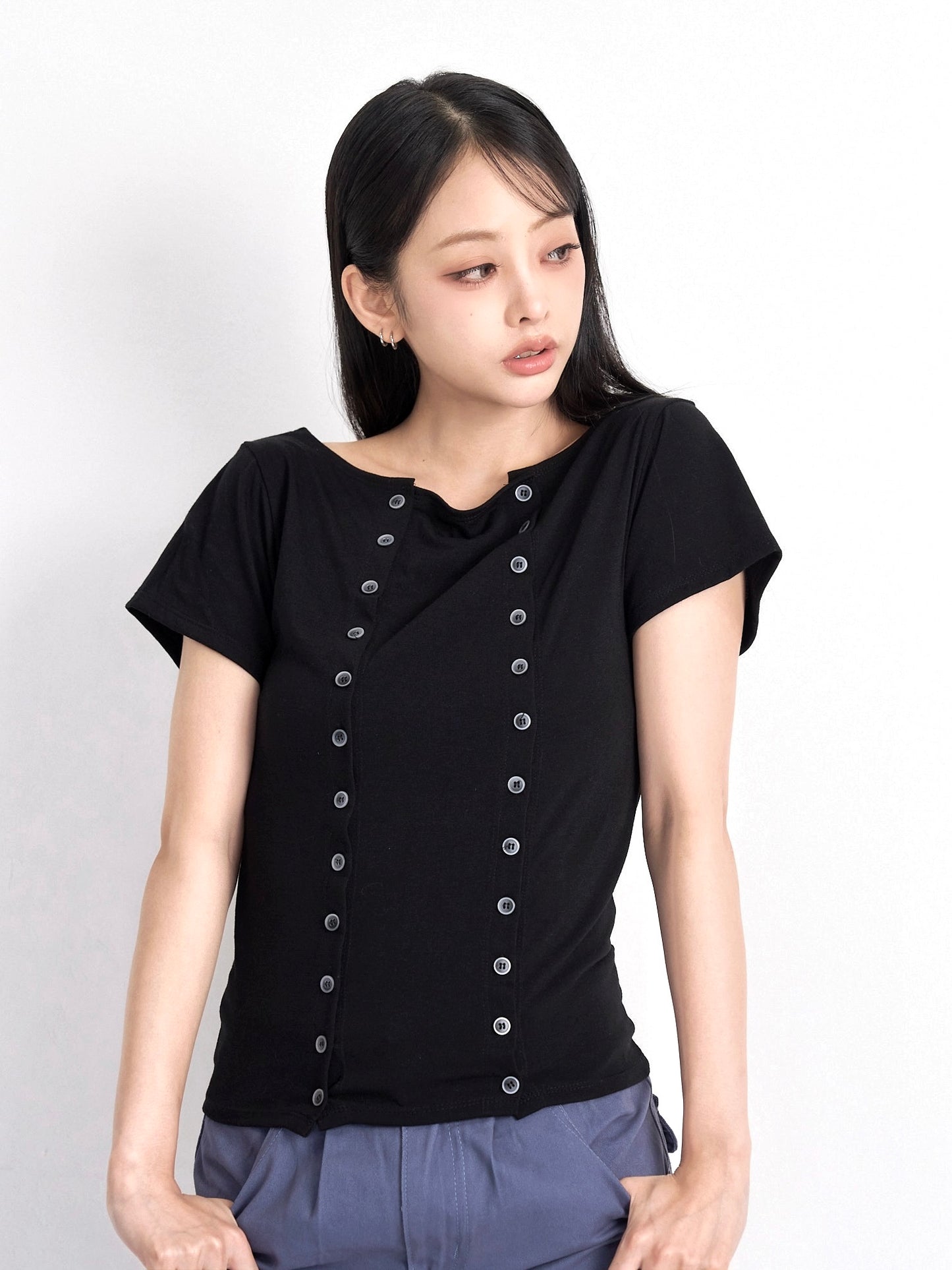 double button tops