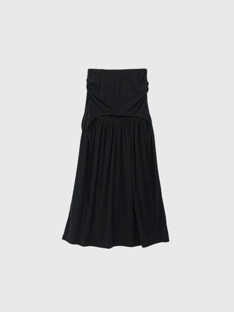 drape gathered long skirt