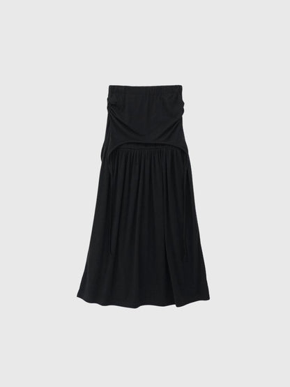 drape gathered long skirt