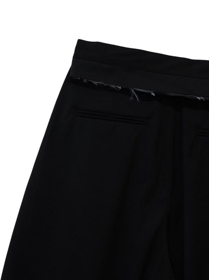 layered belt wide pants