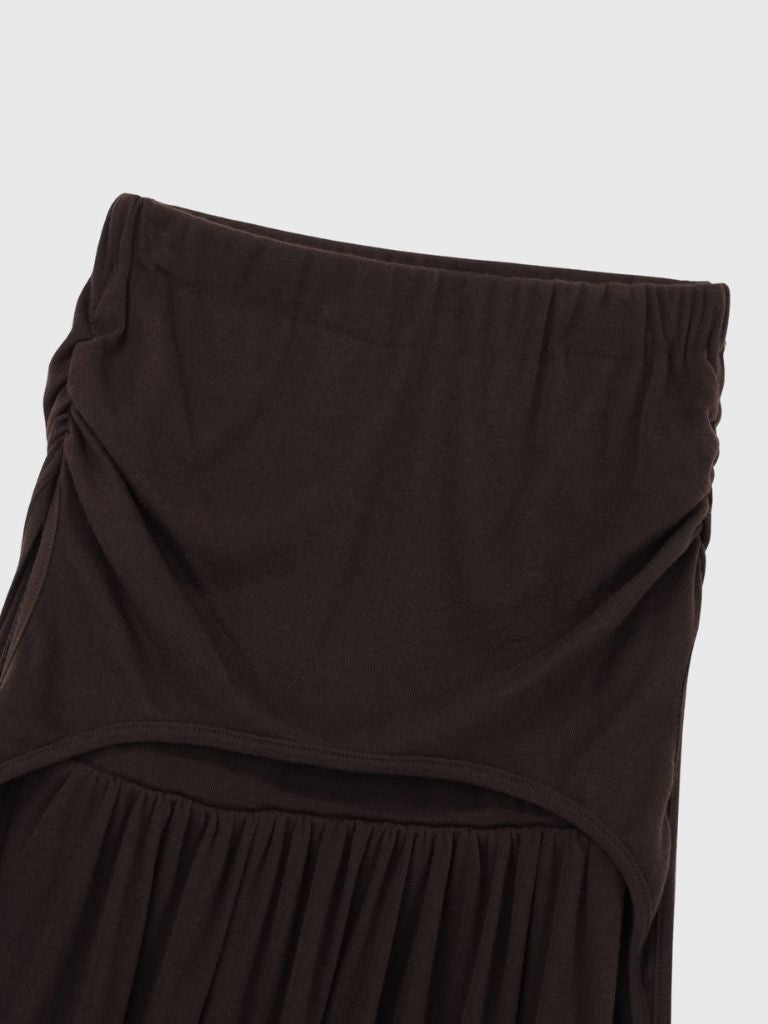 drape gathered long skirt