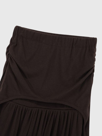 drape gathered long skirt