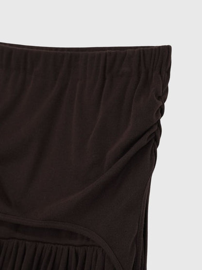 drape gathered long skirt