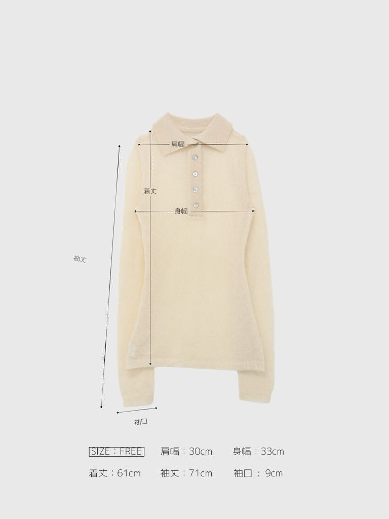 light sheer polo knit