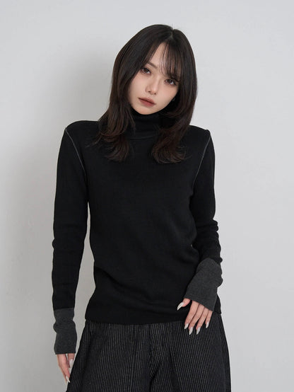 color point turtleneck knit