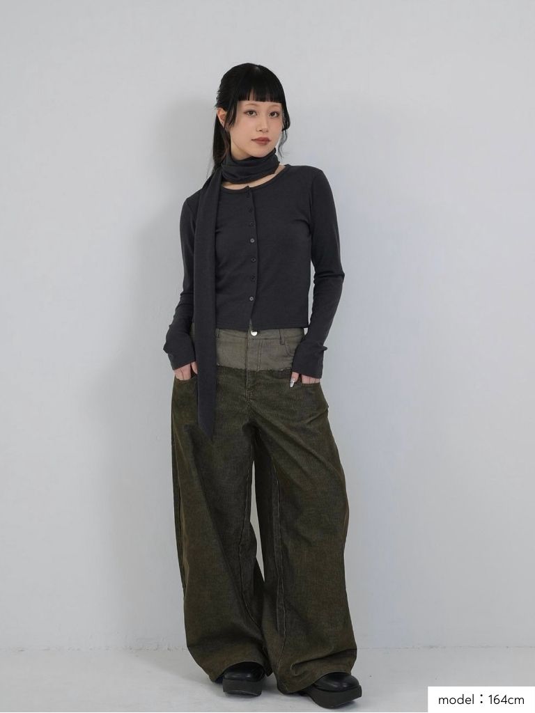 tie bustier cardigan