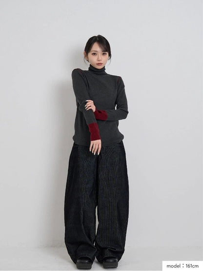 color point turtleneck knit