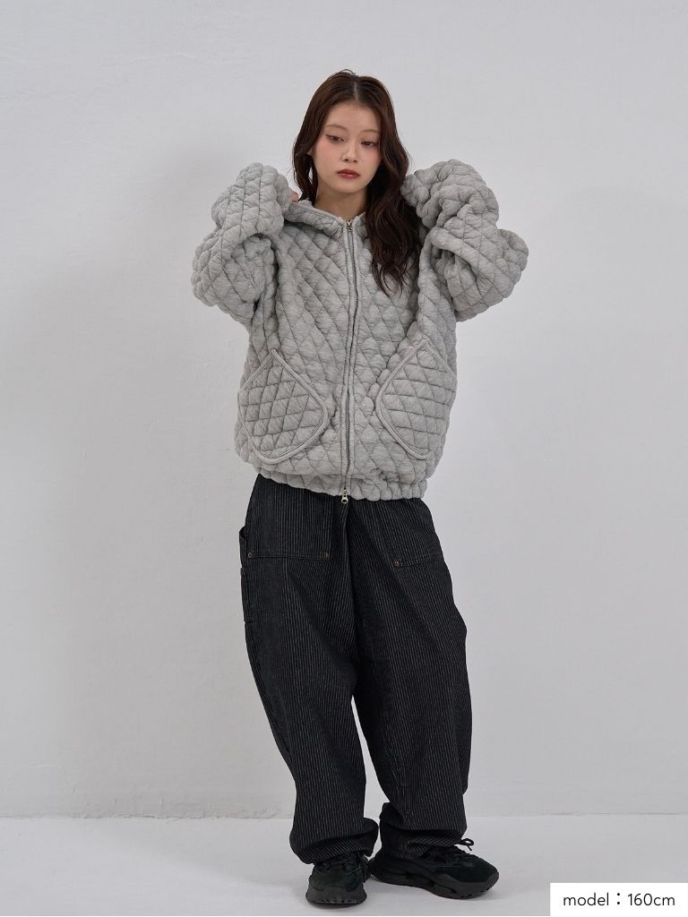 loose stripe wide pants