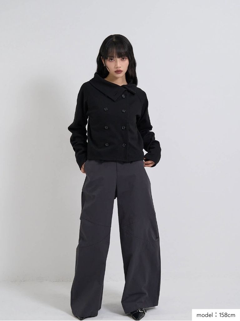 minimal double button cardigan