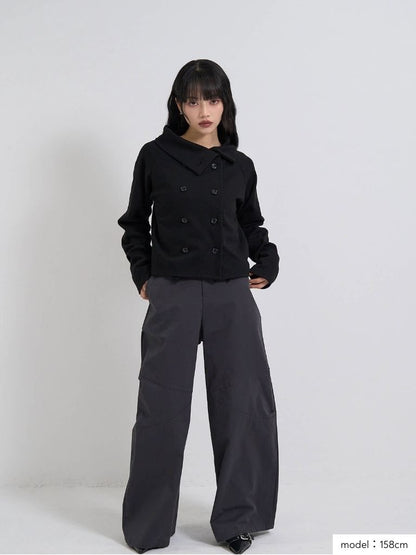 minimal double button cardigan