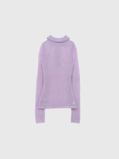 light sheer polo knit