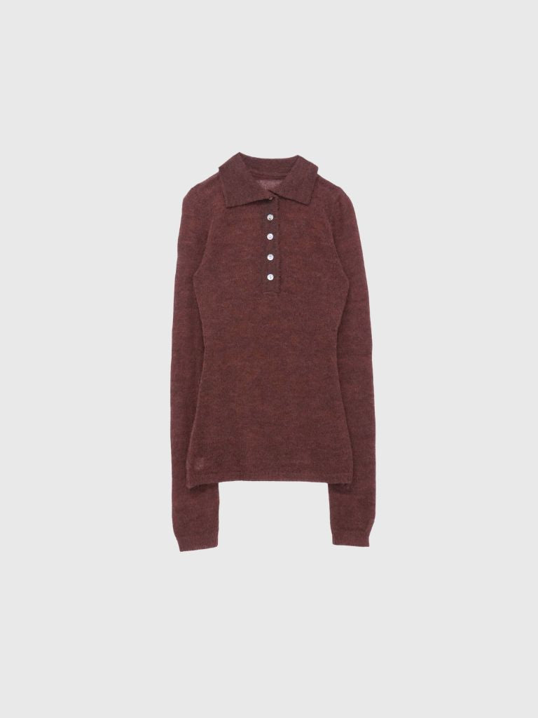 light sheer polo knit