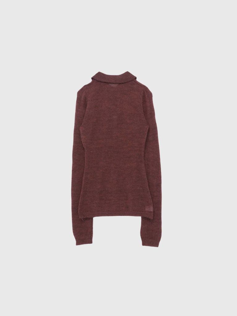 light sheer polo knit