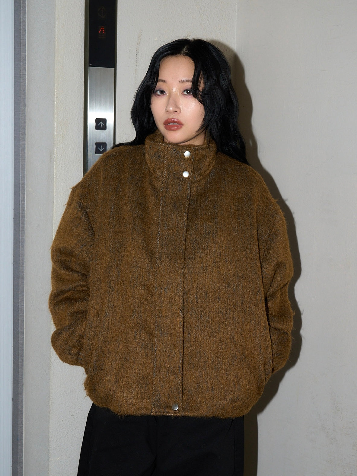 mohair tuck blouson – enewdnina