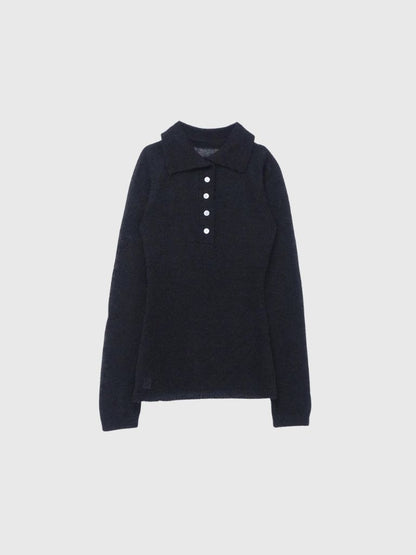 light sheer polo knit