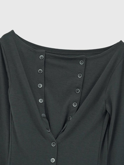 double row button tops