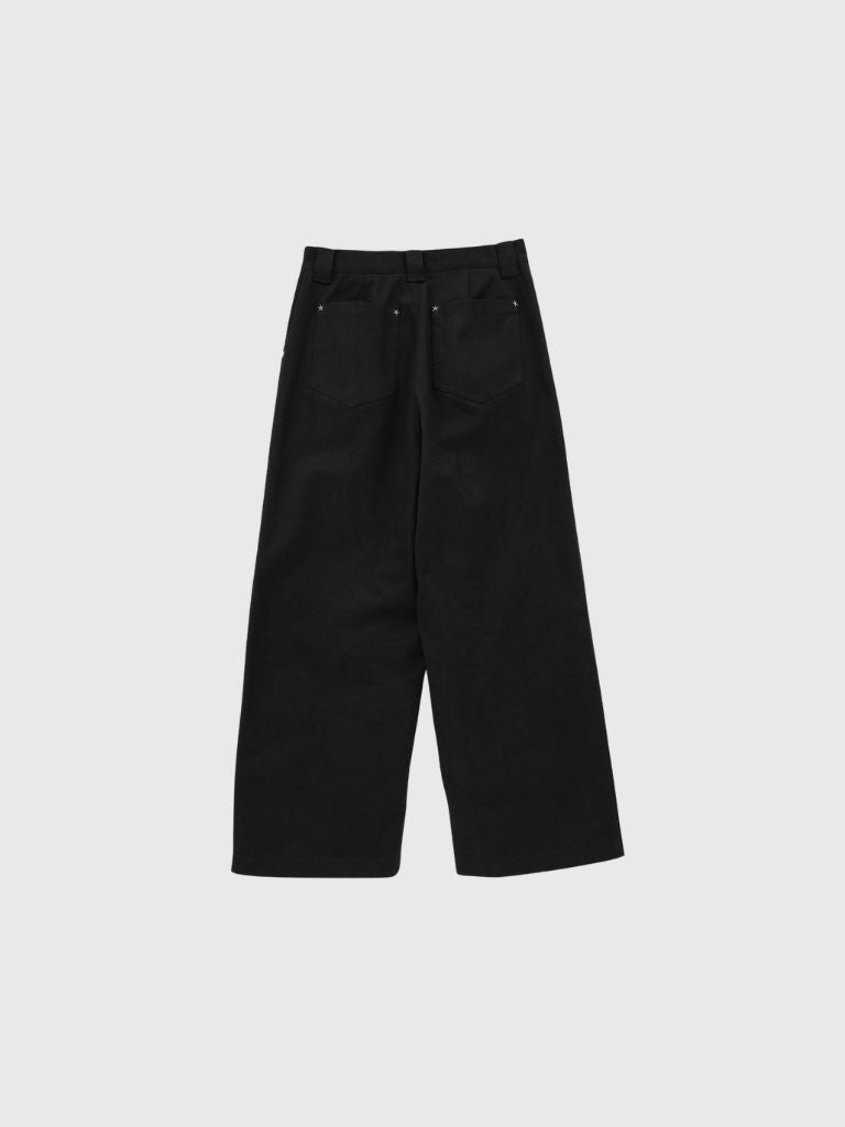 mini studs wide pants｜ミニスタッズワイドパンツ｜大人ガーリー