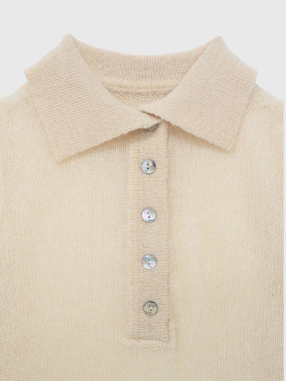 light sheer polo knit