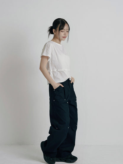 mini studs wide pants