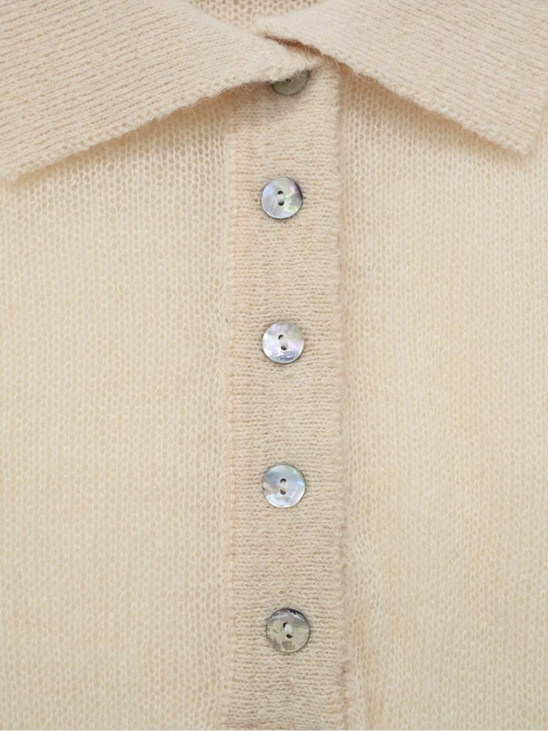 light sheer polo knit