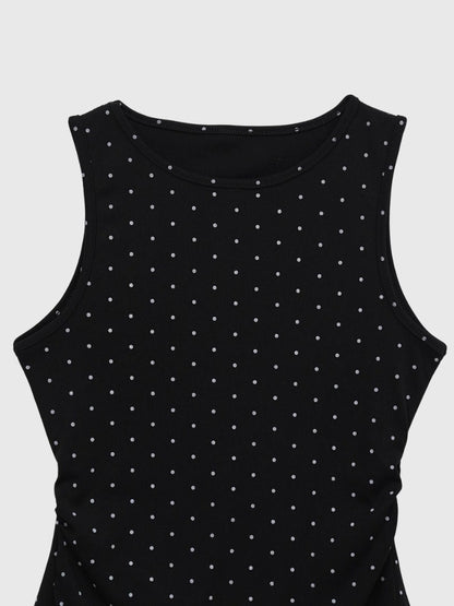 open back ribbon dot tops