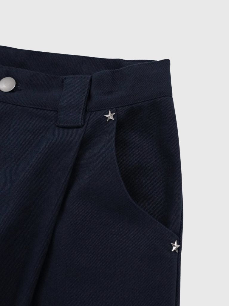 mini studs wide pants｜ミニスタッズワイドパンツ｜大人ガーリー