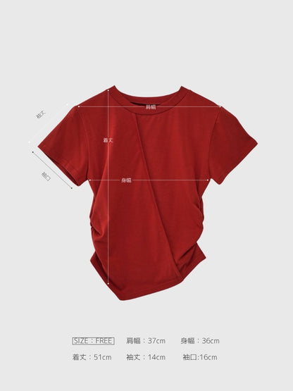 center seam side shirring tops