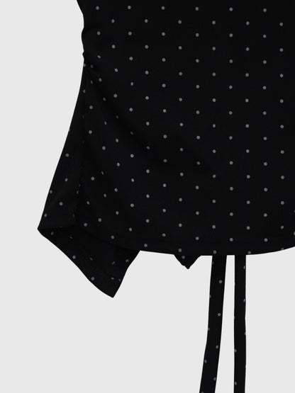 open back ribbon dot tops