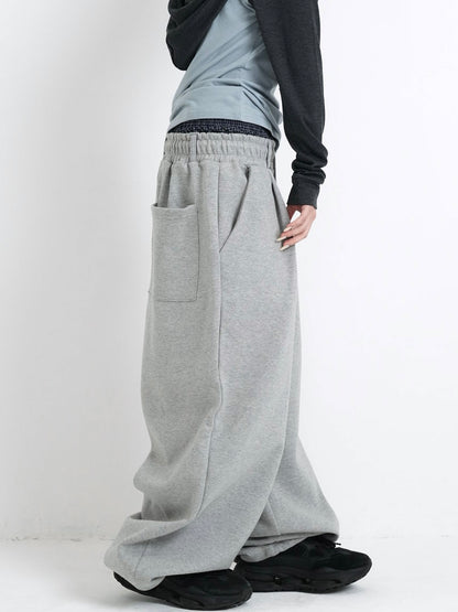 double layered wide pants