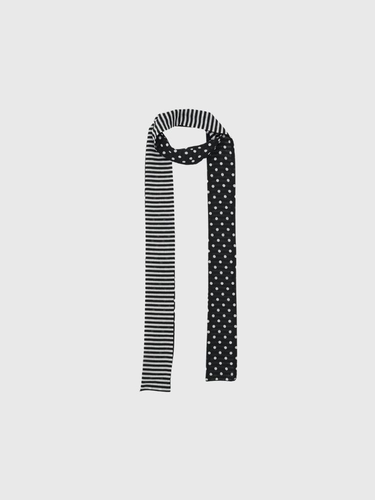 reversible dot stripe scarf