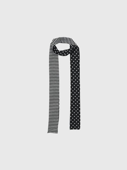 reversible dot stripe scarf