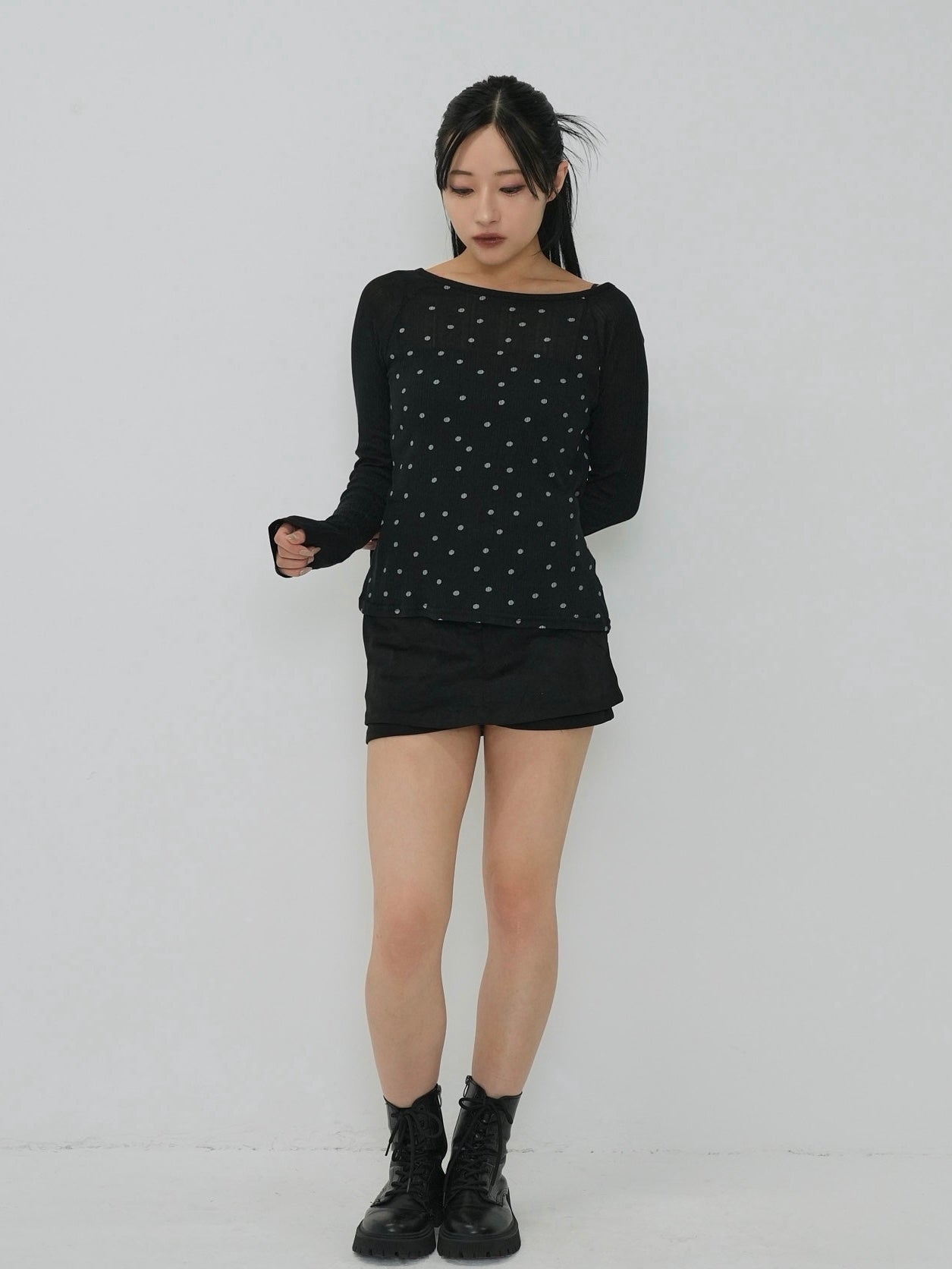 suede mini skirt pants