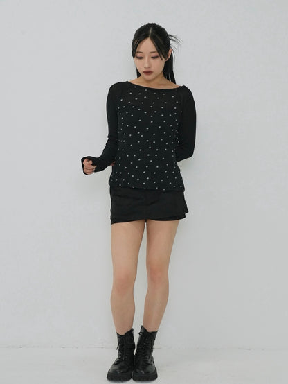 suede mini skirt pants