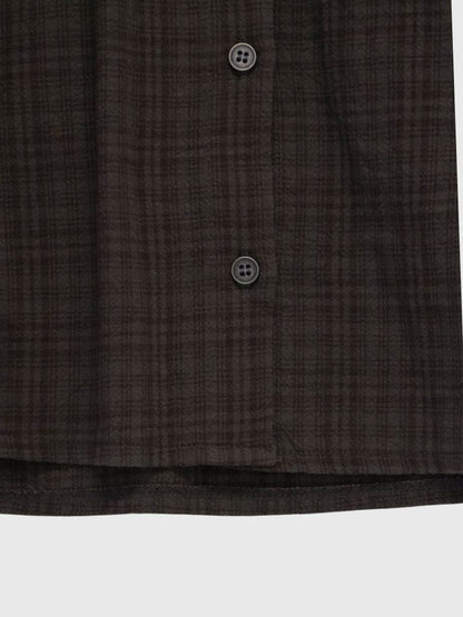 sleeve detail check shirt