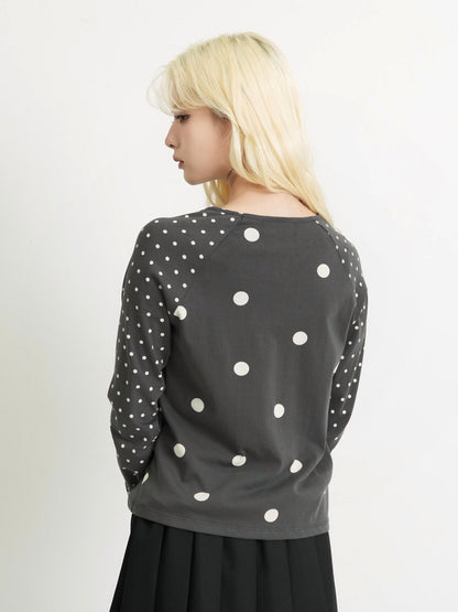 dot mix raglan tops