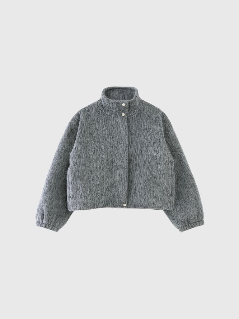 mohair tuck blouson